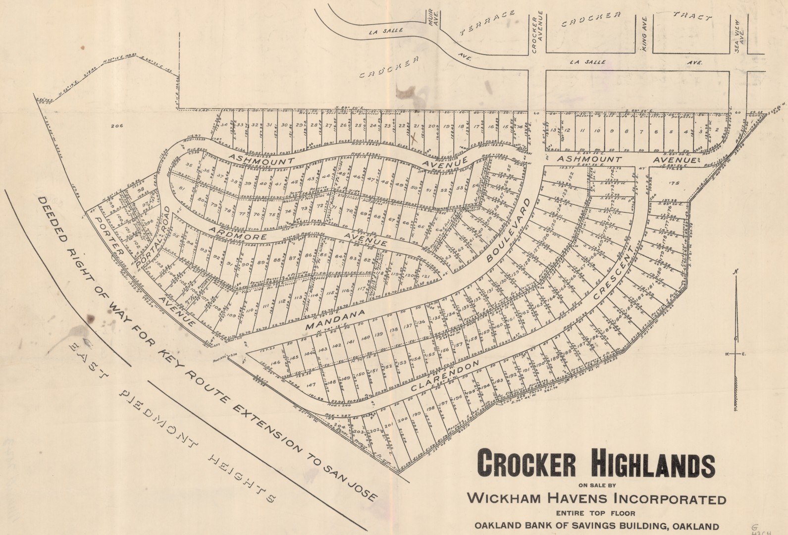 Crocker Highlands in Oakland CA, 1918 Photo Jottings